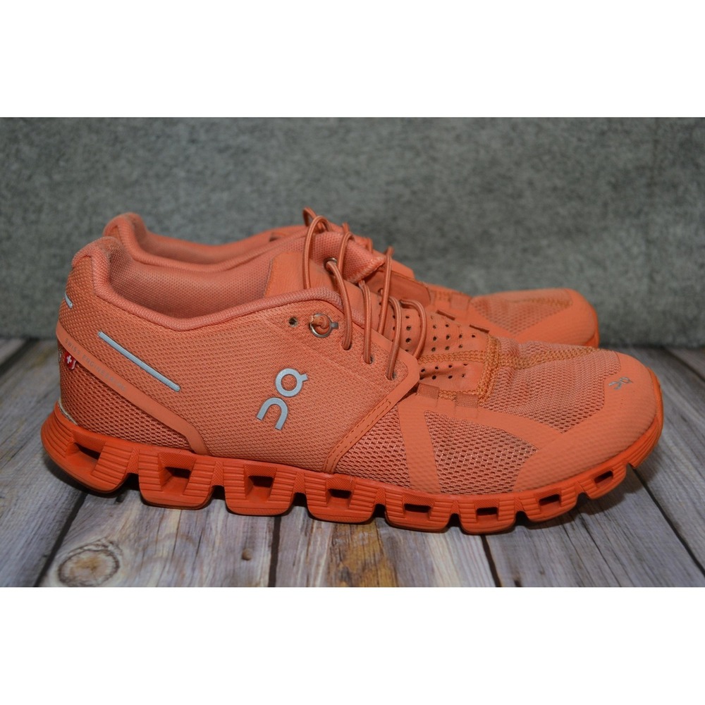 On Cloud Shoes Womens 7 Orange Running‎ CloudTec Monochrome 1 Flare Sneakers